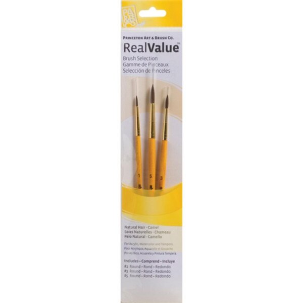 Real Value 3pc Round Brush set